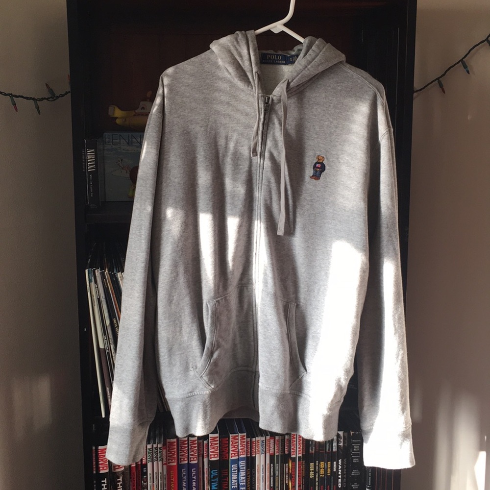 Ralph Lauren Polo zip up Teddy bear hoodie.